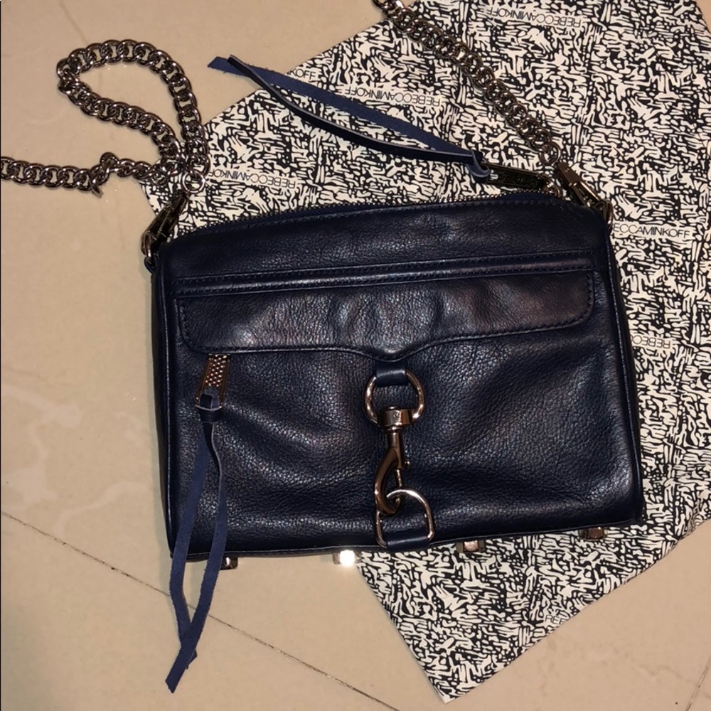 Navy Blue Rebecca Minkoff Mini-Mac